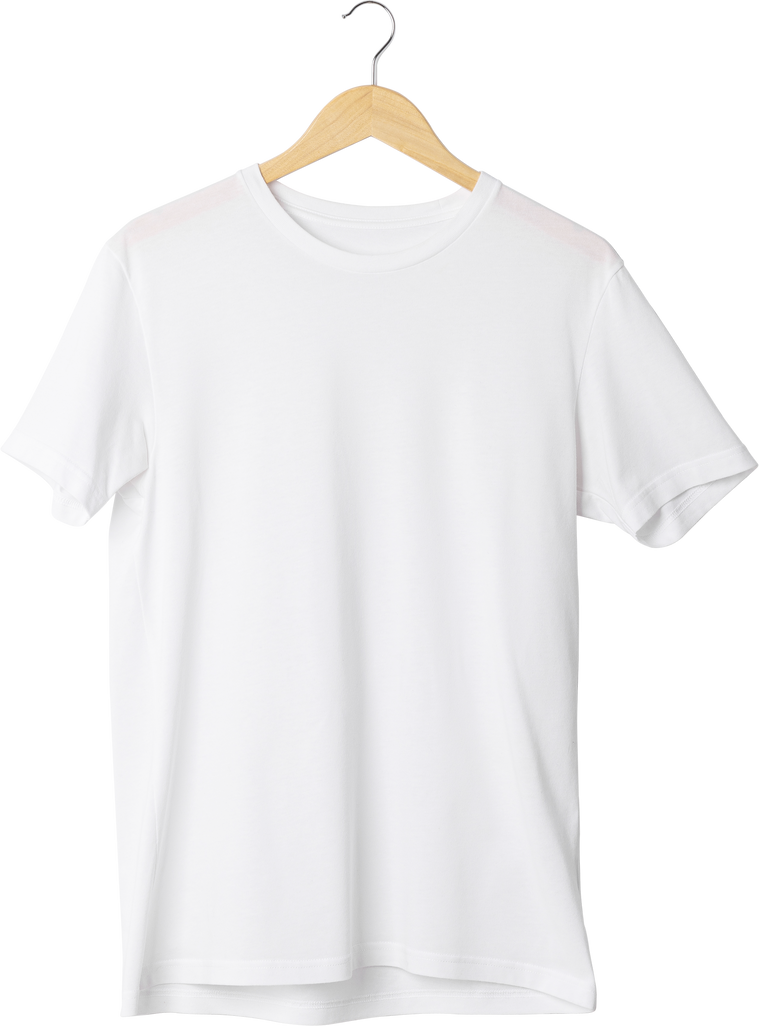 White T shirt mockup hanging, Png file